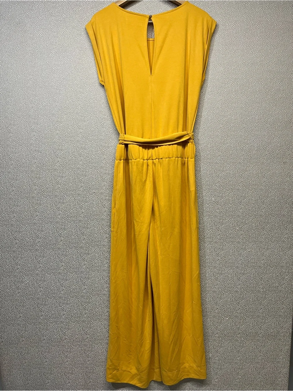 🆕 S Lou & Grey for Loft Mustard Belted Sleeveless Jumpsuit Romper NWT